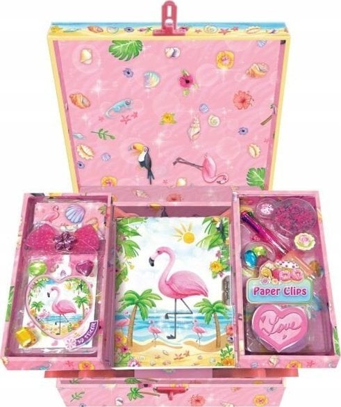 Set in a box with shelves Flamingo Pecoware