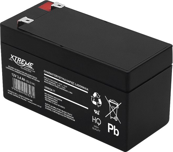 Xtreme Akumulator olowiowy AGM 12V 3.4Ah 82-214# 82-214# (5900804003281) UPS aksesuāri