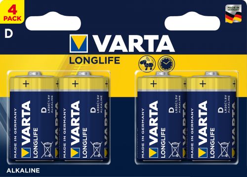 Varta Bateria LongLife D / R20 4 szt. VA236 (4008496525386) Baterija