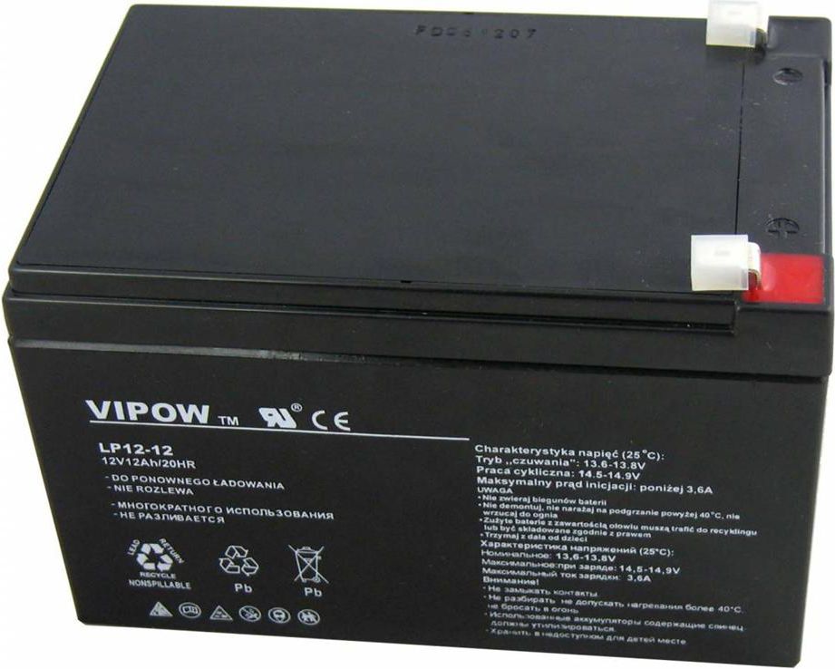 Vipow Akumulator 12V/12Ah (BAT0216) BAT0216 (5901436715542) UPS aksesuāri