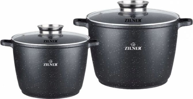 Zilner ZESTAW 2 GARNKOW MARMUROWYCH 10L + 6.2L WYSOKI ZILNER ZL-7011 ZL-7011 (5903784070113) Pannas un katli