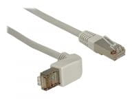 DeLOCK 83524 Kabel RJ45 Cat.6 SSTP gewinkelt/gerade RJ45 Stecker gewinkelt auf RJ45 Stecker 0.5m grau tīkla kabelis