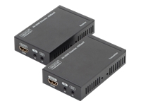 DIGITUS Extender HDMI HDBaseT up to 70m Cat.5e, 4096x2160p 4K UHD 3D, HDCP2.2, IR (SET)