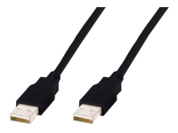 ASSMANN USB 2.0 HighSpeed Connection Cable USB A M (plug)/USB A M (plug) 3m blak USB kabelis