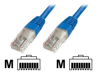 Digitus Cable patch UTP, CAT.5E, blue, 0.5m kabelis, vads