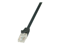 LOGILINK - Patchcord Cat.6 U/UTP EconLine 0,25m black tīkla kabelis