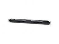 Intellinet Patch panel 19'' 1U 16 ports UTP Cat6 black Serveru aksesuāri