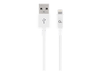 Gembird 8-pin charging and data cable, 1m, white USB kabelis