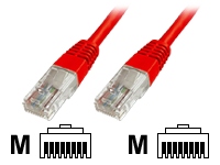 DIGITUS Premium CAT 5e UTP patch cable, Length 3m, Color red kabelis, vads