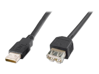 ASSMANN USB 2.0 HighSpeed Extension cable USB A M (plug)/USB A F (jack) 3m black USB kabelis