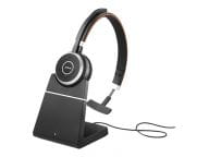 Jabra Evolve 65 SE UC Mono Headset On-Ear (Bluetooth, Dongle, kabellos, USB, Ladestation) austiņas