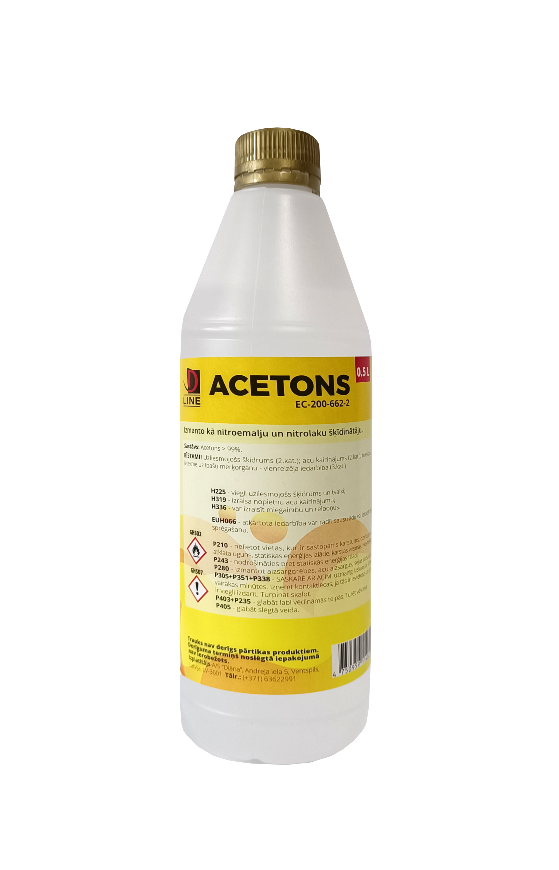 Acetons 0.5L D Line Transmisiju un bremžu eļļas