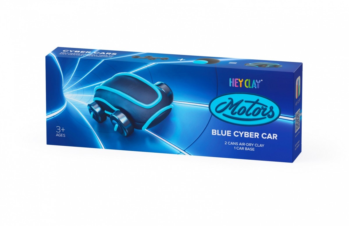 Plastic mass Hey Clay Cyber Car Blue HCL20903 (5904754604444) bērnu rotaļlieta