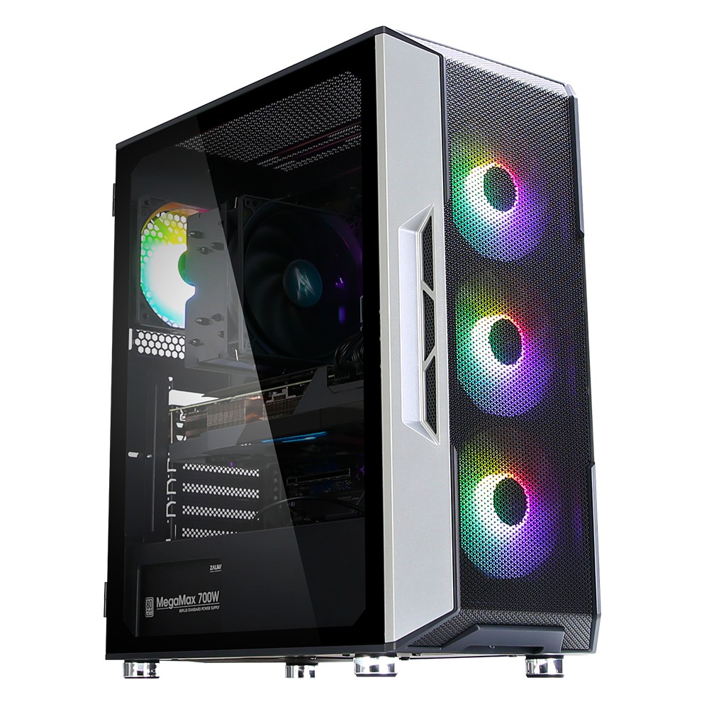 PC case I3 Neo TG Mid Tower RGB fan x4, black Datora korpuss