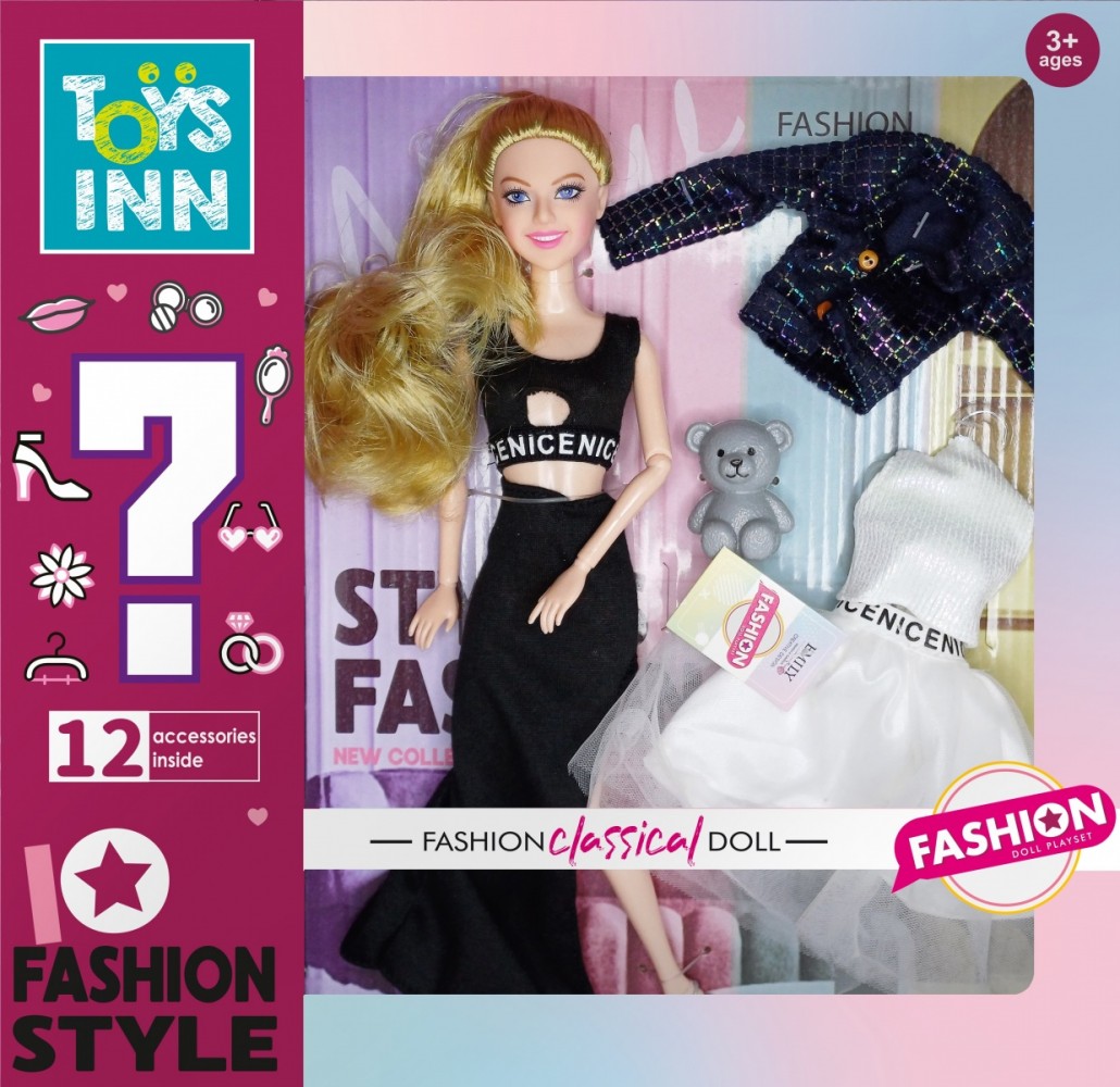 Doll Emily fashion black STN8097 (5901583298097) bērnu rotaļlieta