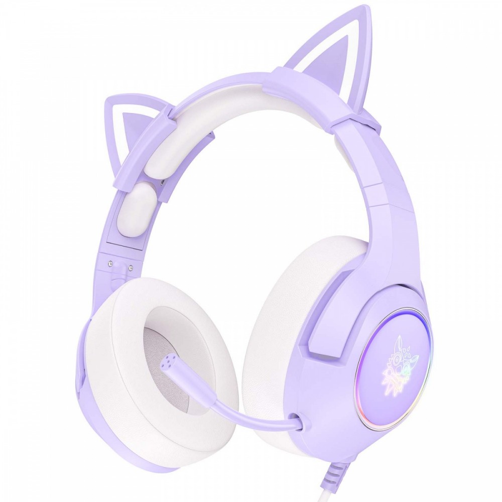 Headset K9 Cat-Ear purple austiņas