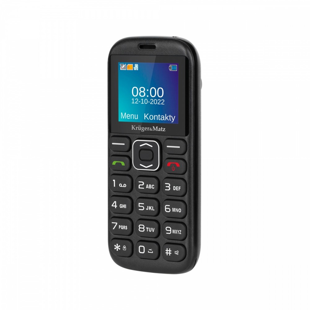 Kruger & Matz KM0921 4,5 cm (1.77") 72g Black, Senior phone Mobilais Telefons