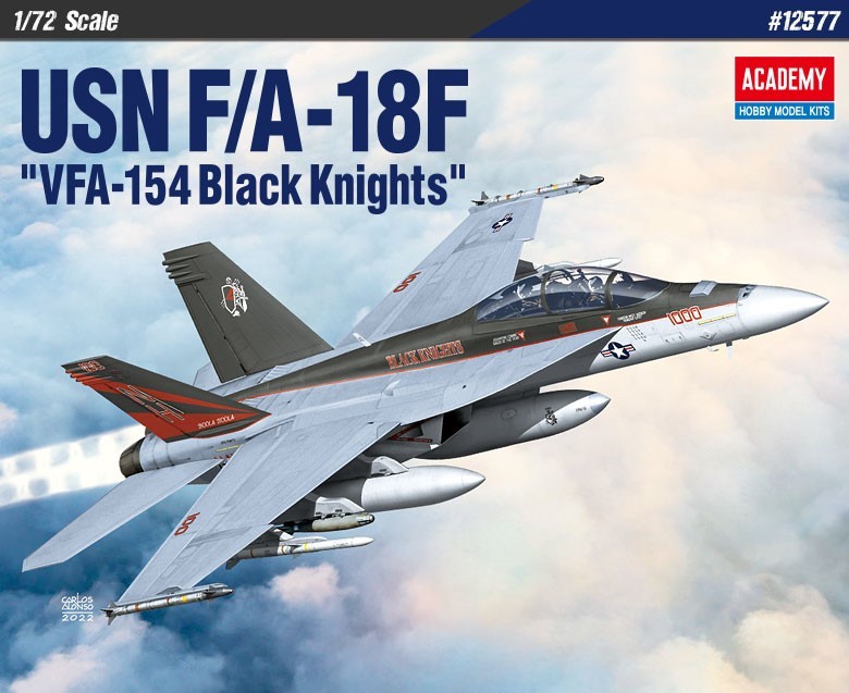 Plastic model Plane USN F/A-18F VFA-154 Black Kinghts 1/72 Rotaļu auto un modeļi