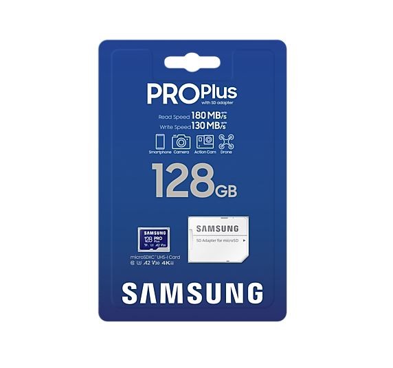 SAMSUNG PRO Plus microSD 128GB 2023 USB Flash atmiņa