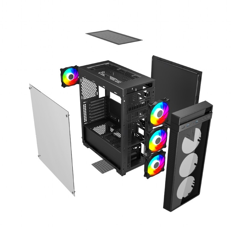 Midi Tower Case Fornax K700 ATX Datora korpuss