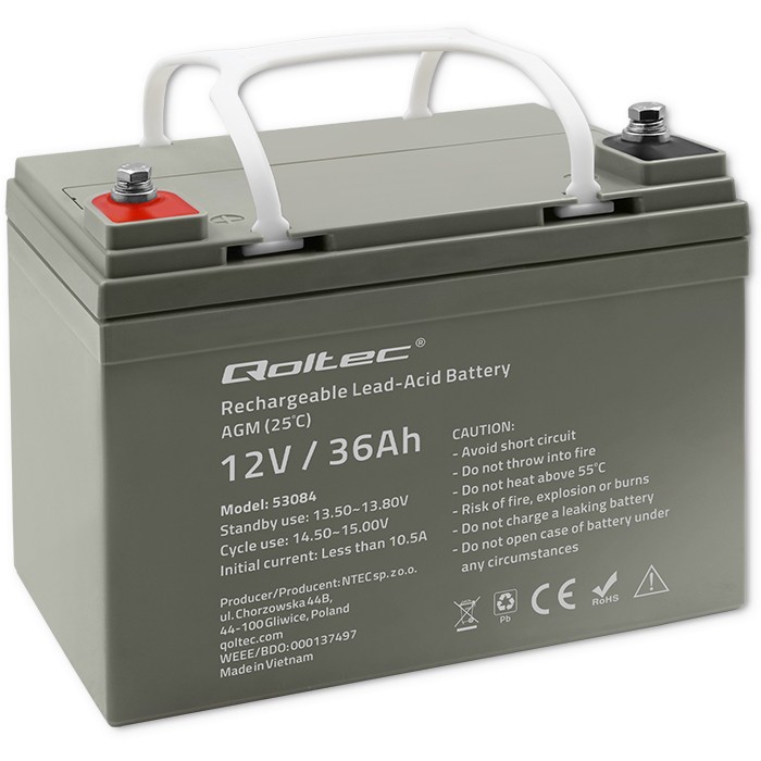 AGM battery 12V 36Ah max. 540A 53084 (5901878530840) UPS aksesuāri