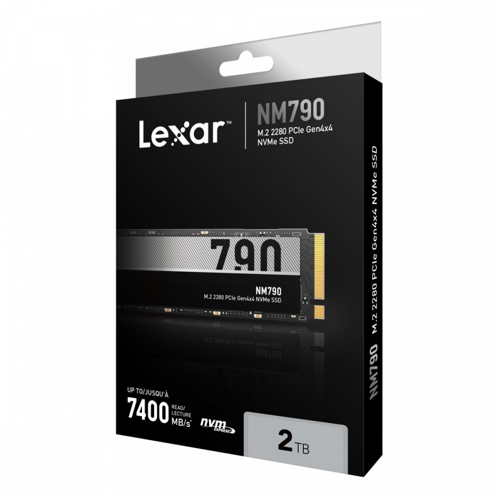 Lexar 2TB High Speed PCIe Gen 4X4 M.2 NVMe, up to 7400 MB/s read and 6500 MB/s write, EAN: 843367130290 SSD disks