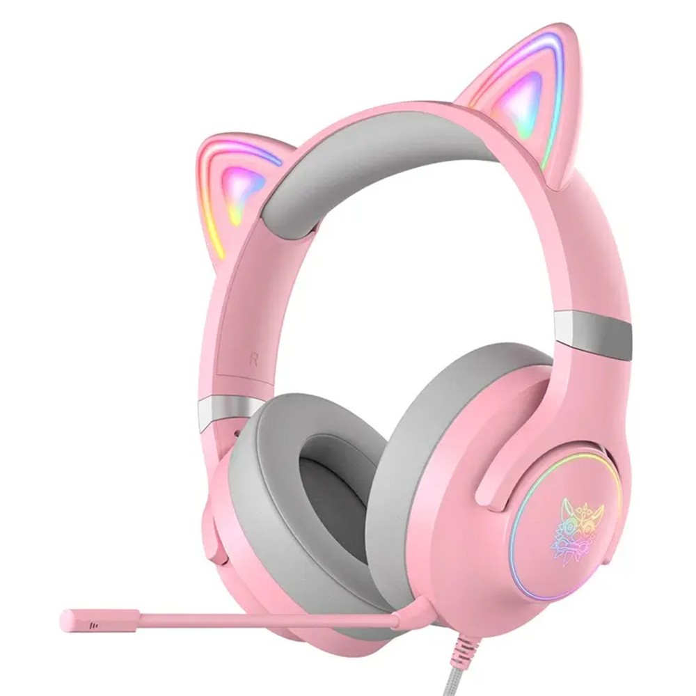 Wireless headset X30 cat-ear pink austiņas