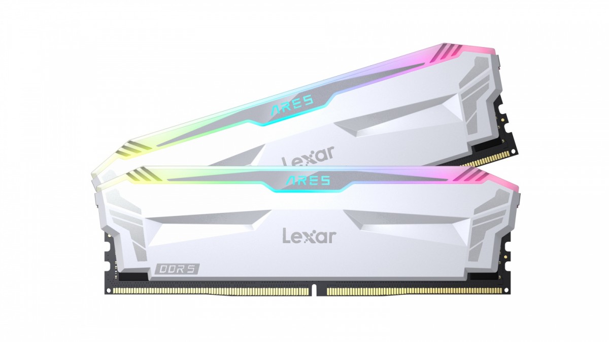 Lexar 2x16GB ARES RGB DDR5-6400 Desktop Memory, White color operatīvā atmiņa