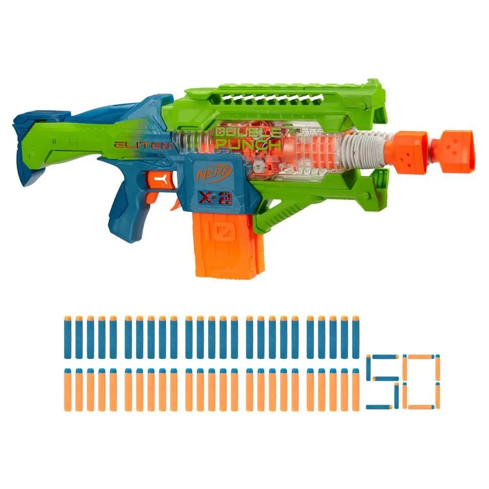 Blaster Nerf Elite 2.0 Double Punch + darts bērnu rotaļlieta