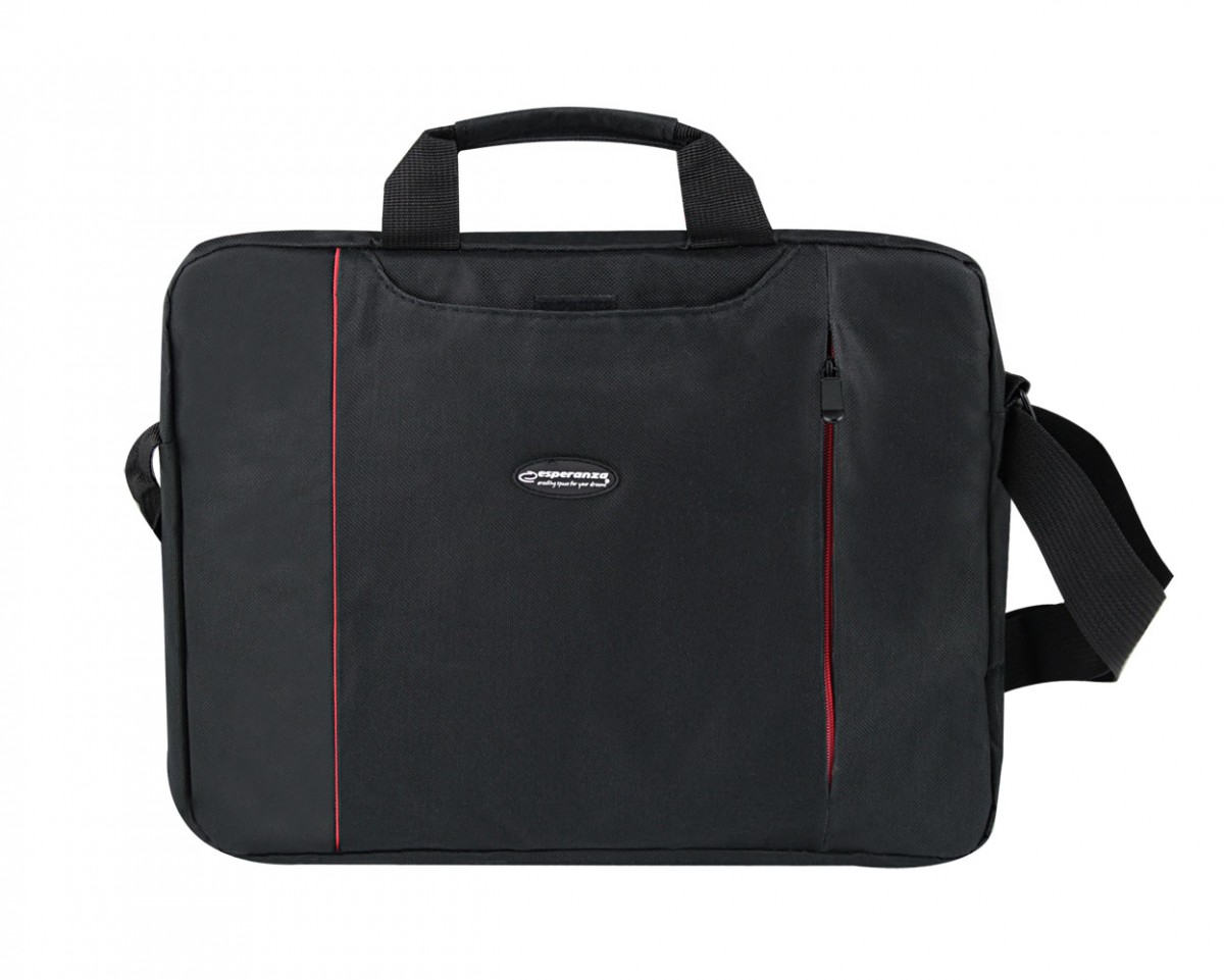 Esperanza ET192 notebook case 39.6 cm (15.6") Messenger case Black portatīvo datoru soma, apvalks