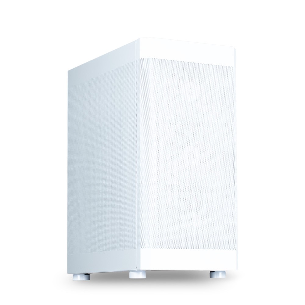 I4 ATX Mid Tower PC Case 6 Fans White Datora korpuss