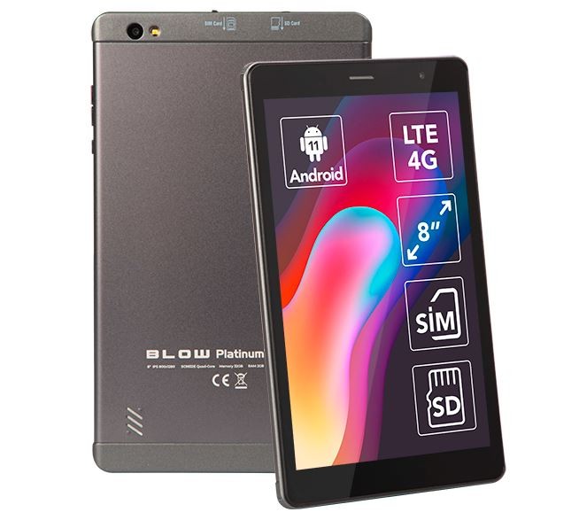Tablet BLOW PlatinumTAB8 4G V3 IPS 4GB/64GB octa core Planšetdators