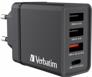 Verbatim CHR-30EU2 USB Charger 30W with 2 x USB-A 10W Black Baterija