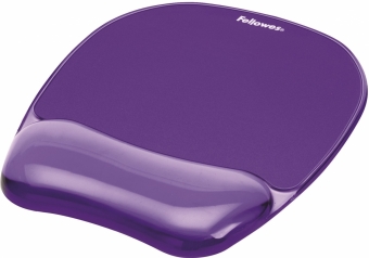 Fellowes Crystal Gel Mouse Gel Wrist Support purple peles paliknis