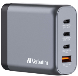 Lādētājs Verbatim Wall Charger 140W Grey 023942322030 32203V (023942322030) iekārtas lādētājs