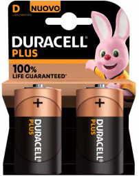 Duracell  Alkaline Baterijas R20 (MN1300 / D) 1.5V 100% Plus Power (2gab blisteri) Baterija