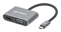 MANHATTAN USB-C auf HDMI & VGA 4in1 Konverter Power Delivery dock stacijas HDD adapteri
