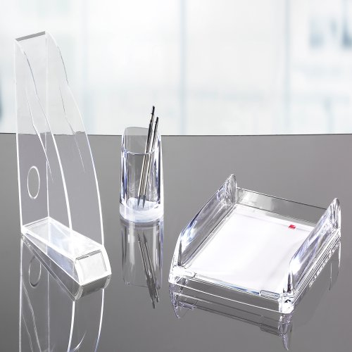 REXEL Pencil Cups NIMBUS - transparent biroja tehnikas aksesuāri