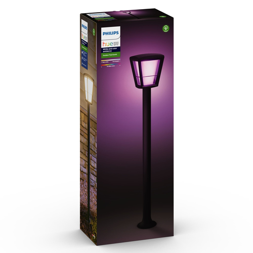 Philips Hue Econic LED path light black apgaismes ķermenis