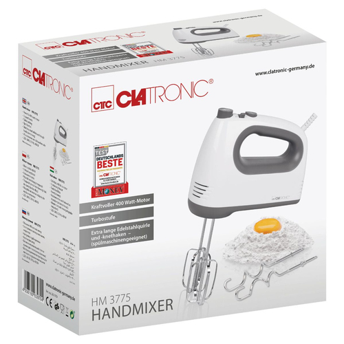 Clatronic HM 3775, hand mixer (white/grey) Blenderis