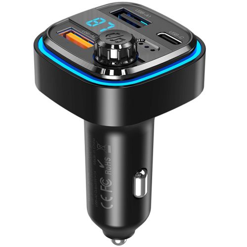 XO transmiter FM BCC08 Bluetooth MP3 car charger 3,1A black FM transmiteris