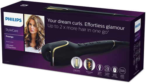 Philips Auto Curler BHB876/00 With smart curling system 2x more hair in one go Vertical grip Smart curl guards Matu veidotājs