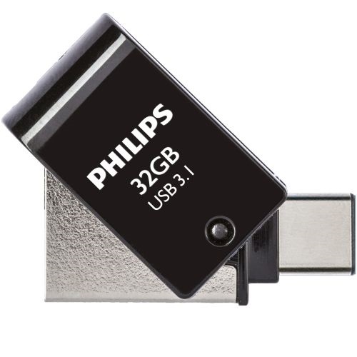 PHILIPS USB 3.1 / USB-C Flash Drive Midnight black 32GB USB Flash atmiņa