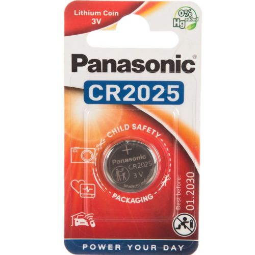 Panasonic CR2025-1BB Blistera iepakojuma 1gb. Baterija