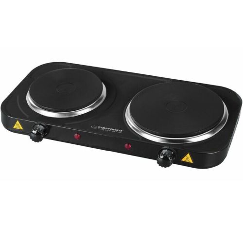 Esperanza EKH014K Electric Stove 2 zone (s), Black plīts virsma