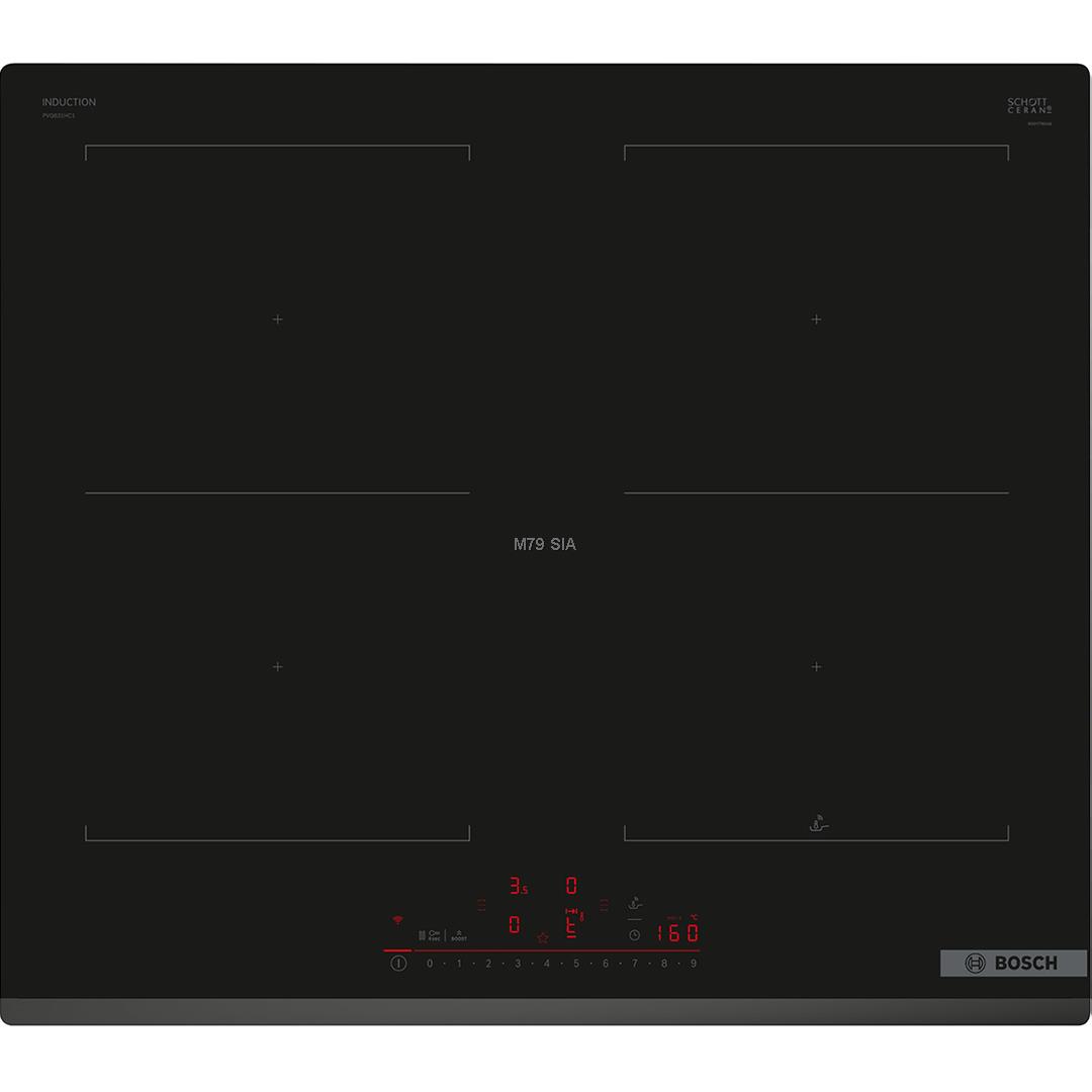 Bosch, Series 6, platums 60 cm, bez ramja, melna - Iebuvejama indukcijas plits virsma