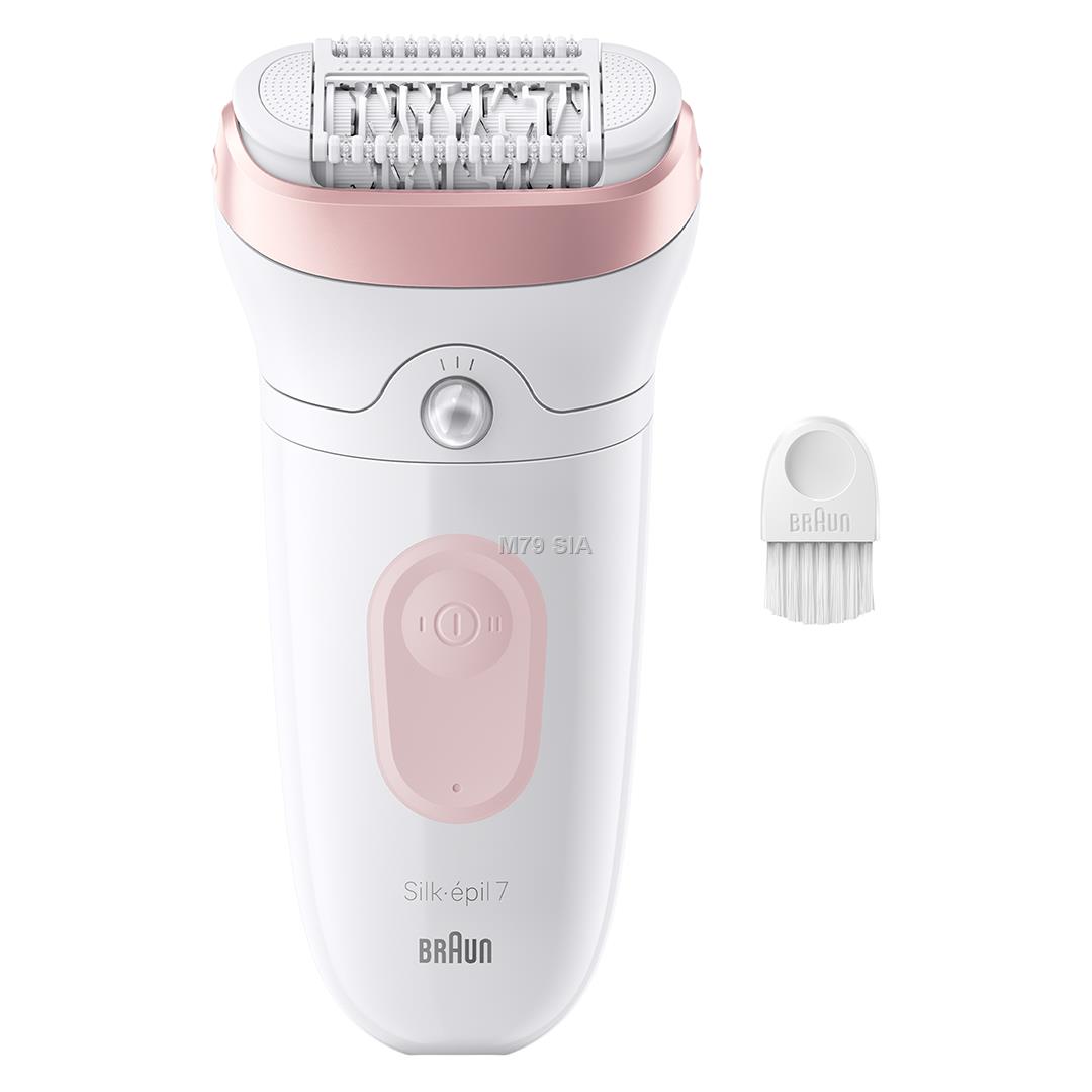 Braun Silk epil 7, Wet & Dry, balta/roza - Epilators