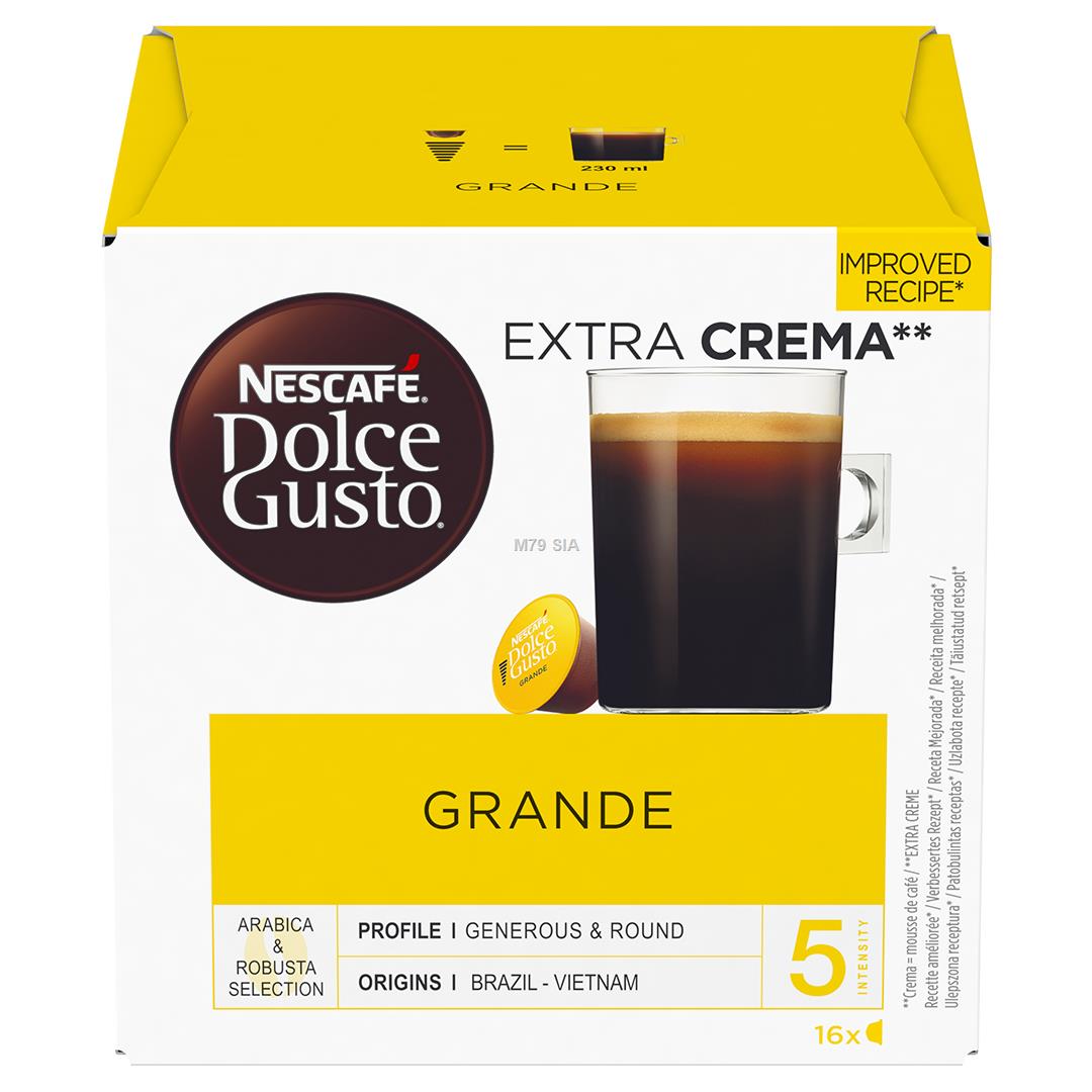 NesCafe Dolce Gusto Grande, 16 porcijas - Kafijas kapsulas Grande Aroma Virtuves piederumi