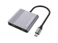 CONCEPTRONIC Dock USB-C -> 2xHDMI,1xUSB3.0,100WPD   0.25m gr dock stacijas HDD adapteri