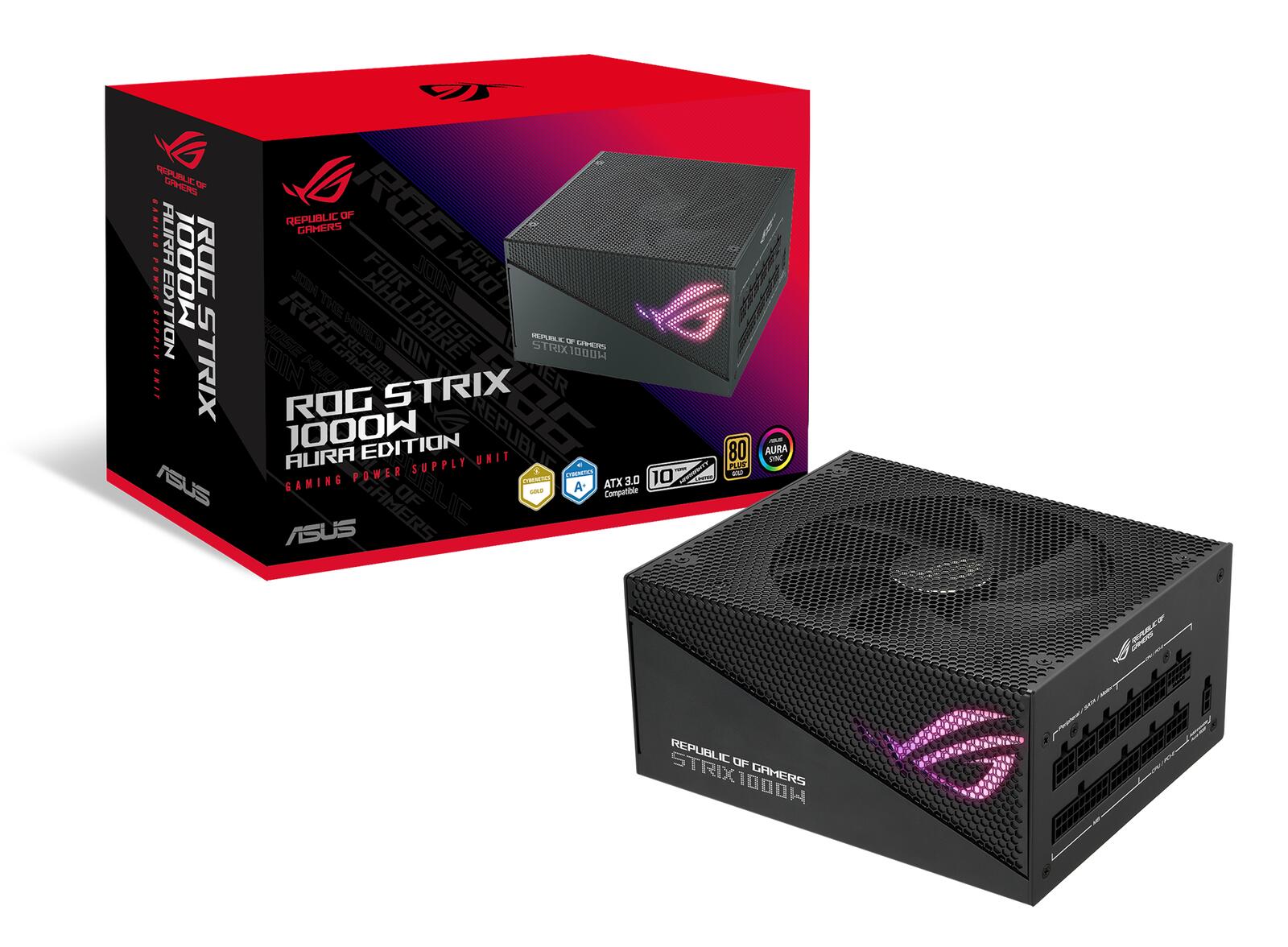 PSU ASUS ROG STRIX 1000W Gold Aura Edition Barošanas bloks, PSU